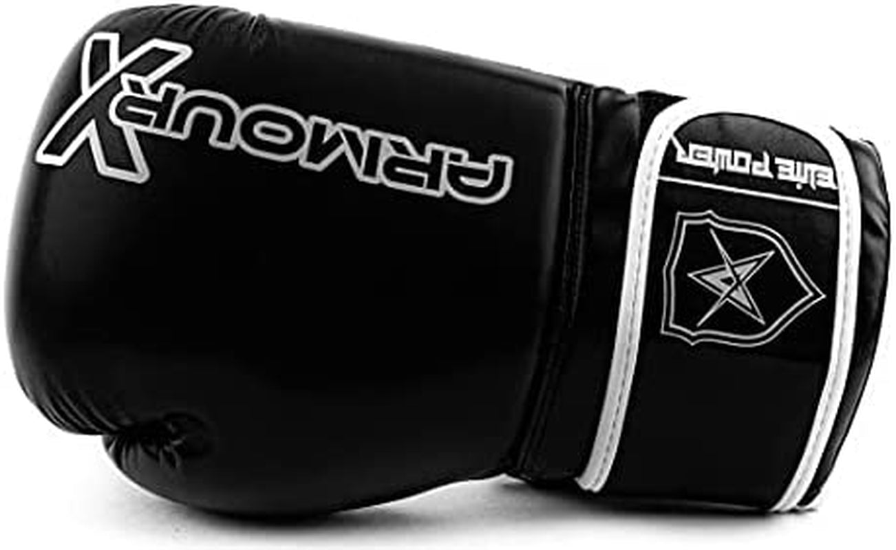 Elite Power Boxing Gloves...Boxing Gloves for Men Women,Gloves for Punching Bag, Kickboxing, Muay Thai, MMA, Ufc,Sparring Gloves,Quality Pairs of Boxing Gloves (16 Oz, Black/White)